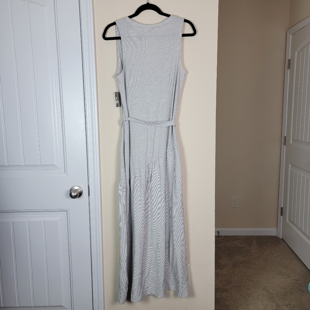 Lucky Brand Eliza Stripe Belted Maxi Dress Sz Small - Picture 5 of 12